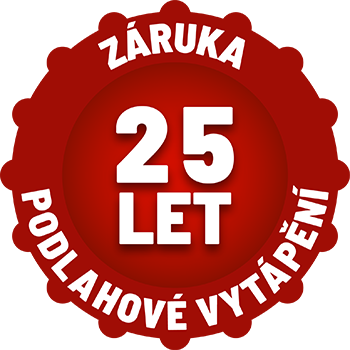 záruka 25 let na podlahové vytápění